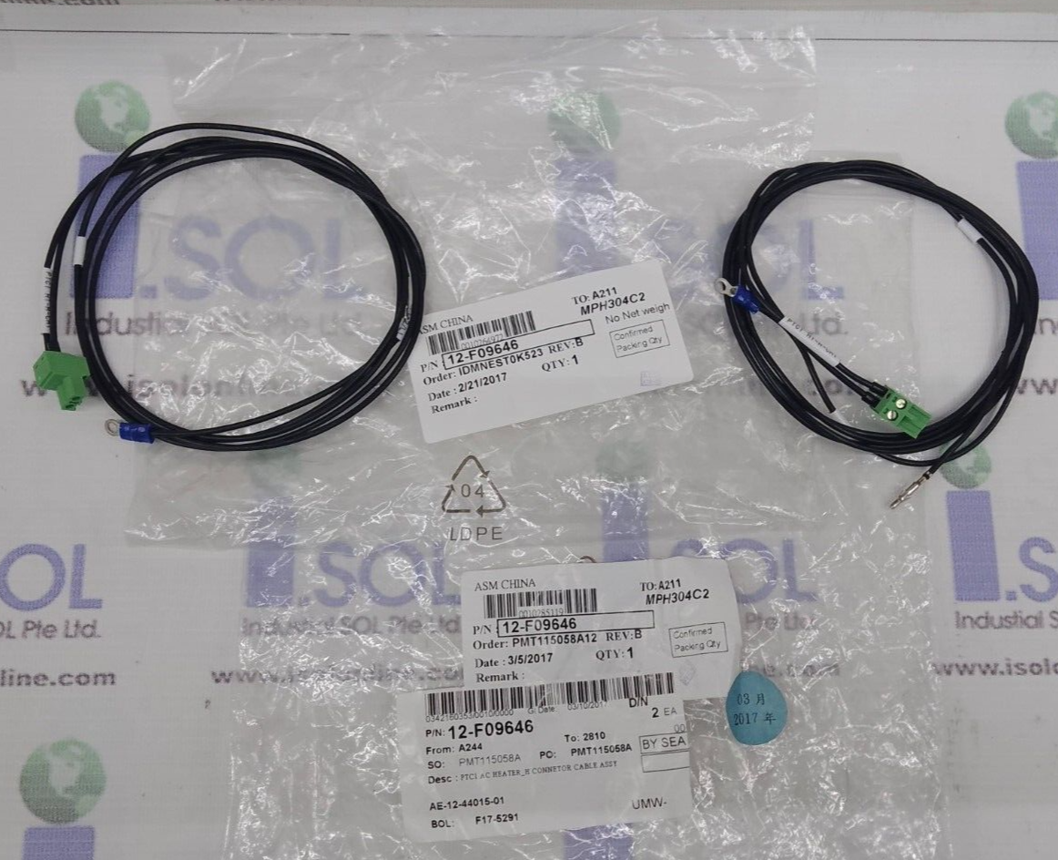 ASM Die Bonder 12-F09646 IO Cable Assy. IDMNEST0K523 Rev. B 2 Pcs New - $210.94