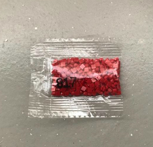 Diamond Painting Square Op Resin Drills DMC 817 Very Dark Coral Red 1pk ... - $1.25