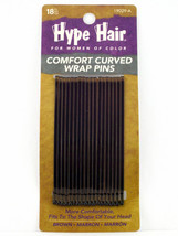 HYPE HAIR CURVED WRAP BROWN BOBBY PINS - 18 PCS. (19029-A) - £6.28 GBP