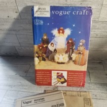 Vintage OOP Vogue Sewing Pattern 9533 Christmas Nativity Set Craft Proje... - $9.91