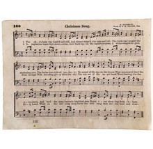1865 Christmas Song Victorian Sheet Music Small Page Rare Happy Voices PCBG15B - £20.03 GBP