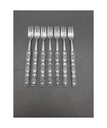Set 7 Oneida Northland Stainless Floral Houston Cocktail Fork Japan Disc... - $761.39 MXN