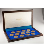 Medallic Art Co. Gold Plated Sterling Silver 13 Original States Medal Set & Case - £782.25 GBP