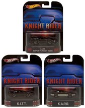 Hot Wheels Retro Knight Rider KITT, KARR &amp; KITT Super Pursuit Mode Limited Editi - £109.72 GBP