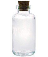 Apothecary Glass Bottle / Jar with Cork Stopper; 6oz ; Ideal Glass Conta... - $6.59