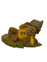 Tom Clark Gnome Figurine vtg sculpture elf SIGNED Cairn Jeff woodspirit #74 leaf - £23.64 GBP