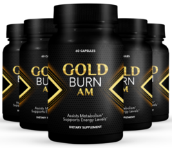 5 Pack Gold Burn AM, assists metabolism and support energy-60 Capsules x5 - $153.44