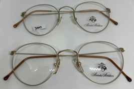 Vintage Set Brooks Brothers Round Eyewear bb 128 RARE Eyeglass Light Frame Specs - £125.73 GBP