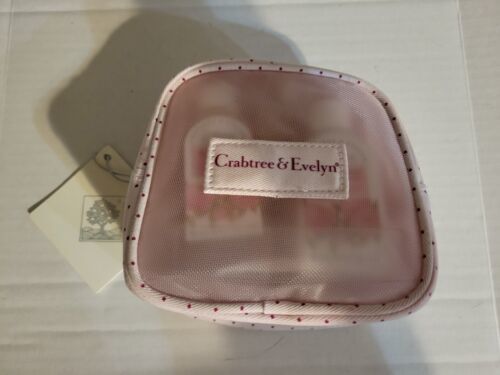 Crabtree & Evelyn ROSEWATER Travel Size Gift Set Pink Fabric Pouch New USA - $34.99