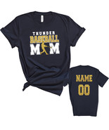 Custom Personalized Glitter Baseball Mom Design Unisex Soft Jersey T Shirt - $26.95 - $31.95