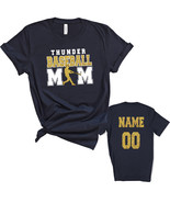 Custom Personalized Glitter Baseball Mom Design Unisex Soft Jersey T Shirt - £21.54 GBP - £25.53 GBP