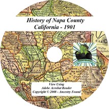 1901 History &amp; Genealogy of NAPA County California CA - £4.67 GBP