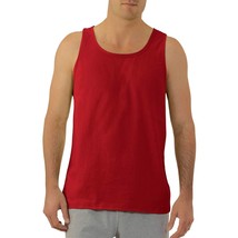 Fruit Of The Loom Men&#39;s Platinum Tank Top Size Small 34-36 Red Dual Defense - £7.16 GBP