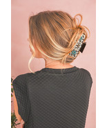 Parchment Leopard Boho Flower Hair Claw Clip - $7.08