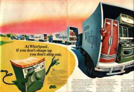 Life Magazine Ad WHIRLPOOL APPLIANCES 1969 2 page cartoon Ad c3 - $21.21