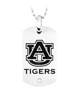 Auburn Tigers Logo Dog Tag Stainless Steel 27&quot; Necklace - $53.89