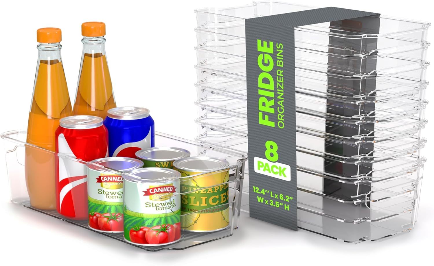 Utopia Home - Fridge Organizer Bins - Refrigerator Organizing, Pack Of 8... - $37.98