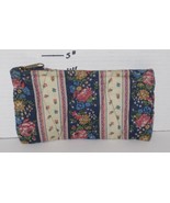 Cosmetic Makeup Bag Flat Pouch Change Purse 6&quot; x 4&quot; Floral Zip Closure q... - $14.80