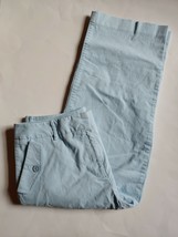 Talbots Chino Crop Pants Capri Stretch Womens Sz 10 Blue Flap Pockets - £18.55 GBP