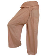 FISA28 indian red Fisherman Pants Fisher Wrap Thai Yoga pants trousers S... - £13.53 GBP