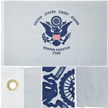 U.S. Coast Guard 3' x 5' Ft Nylon Premium Embroidered Double Sided USCG Flag - $39.99