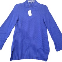 Charter Club Women Sweater Size XS Blue Preppy Long Sleeve Ribbed Turtleneck Top - £12.94 GBP