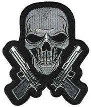 Skull Crossed Pistols Patch - Color - Veteran Owned Business. - £9.54 GBP