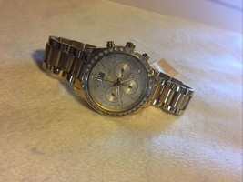 Michael Kors Womens Brinkley Chronograph Gold Tone Crystal Watch MK6187 $395 NEW - £215.83 GBP