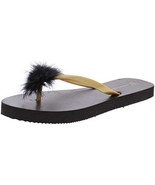 INC International Concepts Women&#39;s Flip-Flops Black Size 6/7 - $11.68 CAD