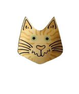 Cat Spoon Teabag Rest Handmade Hand Painted Pottery Vintage Signed J M M... - $16.83