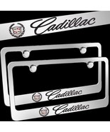 Brand New 2PCS Cadillac Chrome Plated Brass License Plate Frame Official... - £47.18 GBP