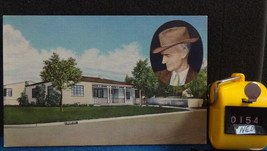 STD Vintage View Ernie Pyle&#39;s Home Albuquerque New Mexico Linen Unposted - £2.09 GBP