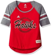 NBA Girls  Atlanta Hawks Hi-Lo Raglan Tee-Red, Size M 10-12 - £8.59 GBP