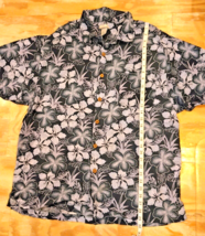 Breakwater Button Up Hawaiian Camp Shirt XL Blue Floral Short Sleeves Po... - £14.41 GBP