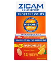 Zicam Cold Remedy Homeopathic Citrus RapidMelts 12.0ea - $39.99