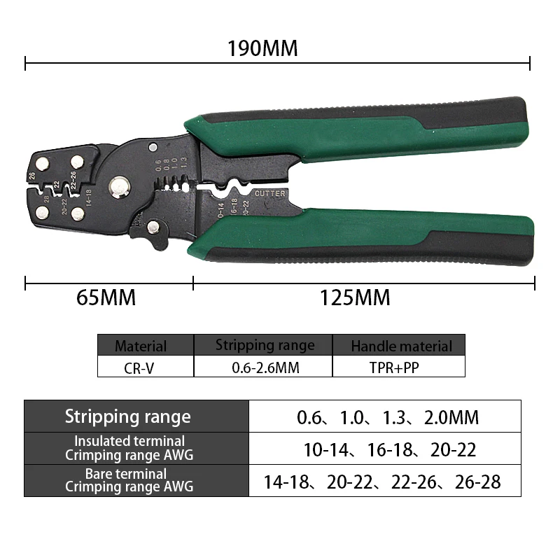 1pcs 4in1 multifunctional cping pliers, wire stripper, wire cutter,terminal plie - £166.72 GBP