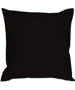 Caravan Cotton Black 18x18 Throw Pillow, with Polyfill Insert - $24.95