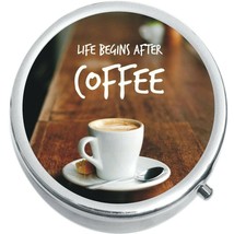 Life Begins After Coffee  Medicine Pill Box - $11.76