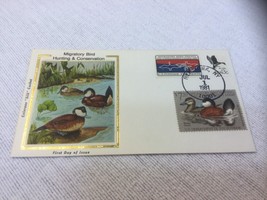 1981 Federal Duck Stamp RW48 First Day Cover New York Cancel Silk Cachet - $20.79