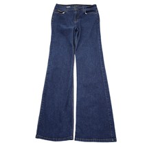 DKNY Pants Womens 6L Blue Bootcut Mid Rise Denim Button Zip Medium Wash Jeans - £23.02 GBP