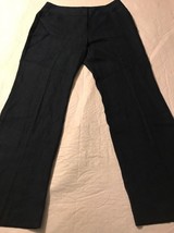 Premise Women&#39;s Pants Navy Blue 100% Linen Pants Size 10 X 31  - £11.87 GBP