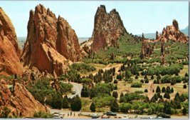 Garden of the Gods From the Hidden Inn Colorado Springs Colorado Postcard - £18.88 GBP