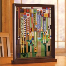 Ebros Frank Lloyd Wright Cactus Flowers Stained Glass Plaque Wall Hanger... - $3,016.87 MXN