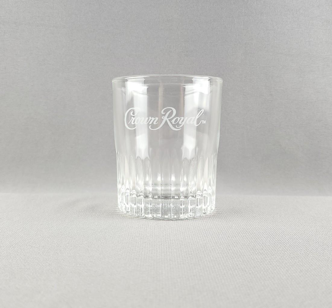 Crown Royal Glasses Old Fashioned Canadian Whisky Ribbed Lowball Embosse... - $3.96
