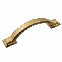 Lot of 10 3 Inch Center to Center Satin Gold Arched Square Pull Cabinet Hardware - £27.09 GBP
