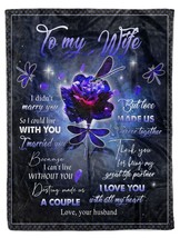 To My Wife Fleece Blanket Romantic Gift From Husband I Love You Blankets For Her - £46.34 GBP+