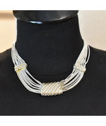 Gold/Silver Toned Multi-Strand Necklace - £9.01 GBP