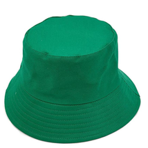 Solid Color Cotton Bucket Hat Green - £17.12 GBP