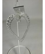Clear Hearts Crystal Ridged Glass Heart Christmas Ornaments - €17,19 EUR
