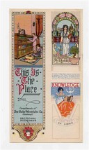 Globe Wernicke Sectional Bookcases Ad Card Bookmark 2 Book Plates Cards 1916 - £45.15 GBP